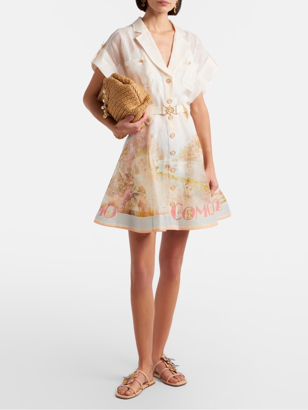 Zimmerman Como printed linen and silk shirt dress - Picture 2 of 9